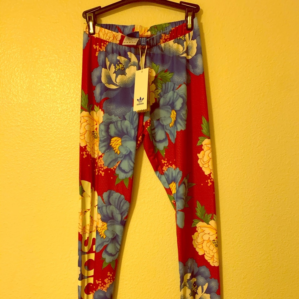 NWT Adidas Training Floral Leggings XS